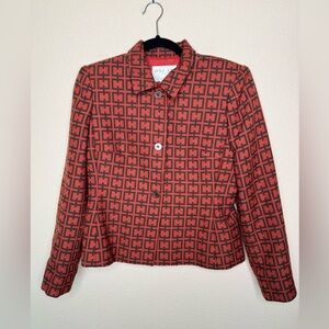 Vintage Oscar De La Renta wool jacket size 8 P